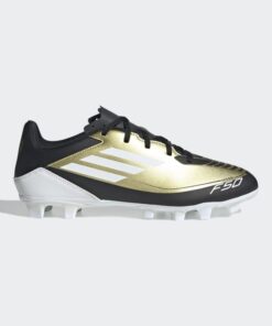 adidas Men's F50 Club Messi Flexible-Ground Boots - Gold - حذاء اديداس اف 50 ميسي فليكسابل جراوند للرجال لون ذهبي وابيض