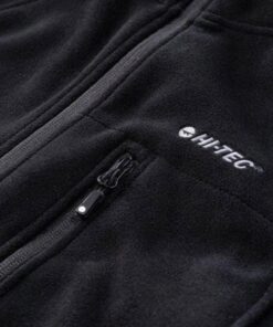 Hi-Tec Mens' Monar Polar Full Zip Fleece Jacket  جاكيت هاي تك مونار بولر فل فليس من هاي-تيك لون أسود