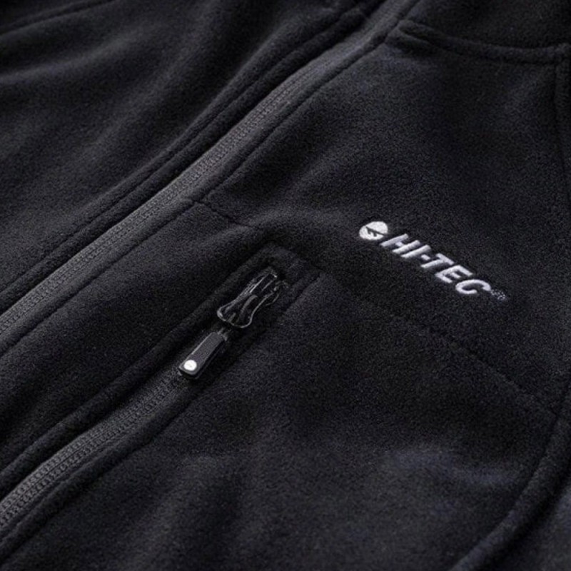 Hi-Tec Mens' Monar Polar Full Zip Fleece Jacket جاكيت هاي تك مونار بولر فل فليس من هاي-تيك لون أسود