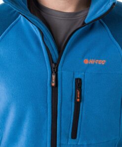 Hi-Tec Mens' Monar Full Zip Fleece Jacket جاكيت هاي تك مونار فل فليس للرجال لون كحلي وأزرق