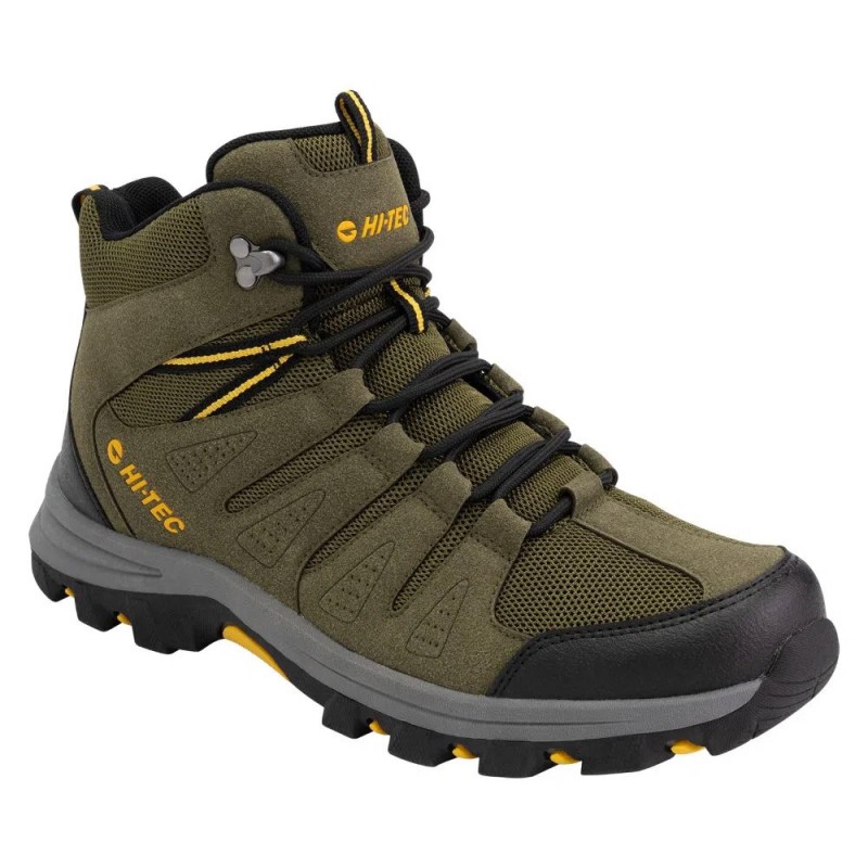 Hi-Tec Picchu Mid Shoes حذاء هاي-تيك بيكشو ميد لون زيتي