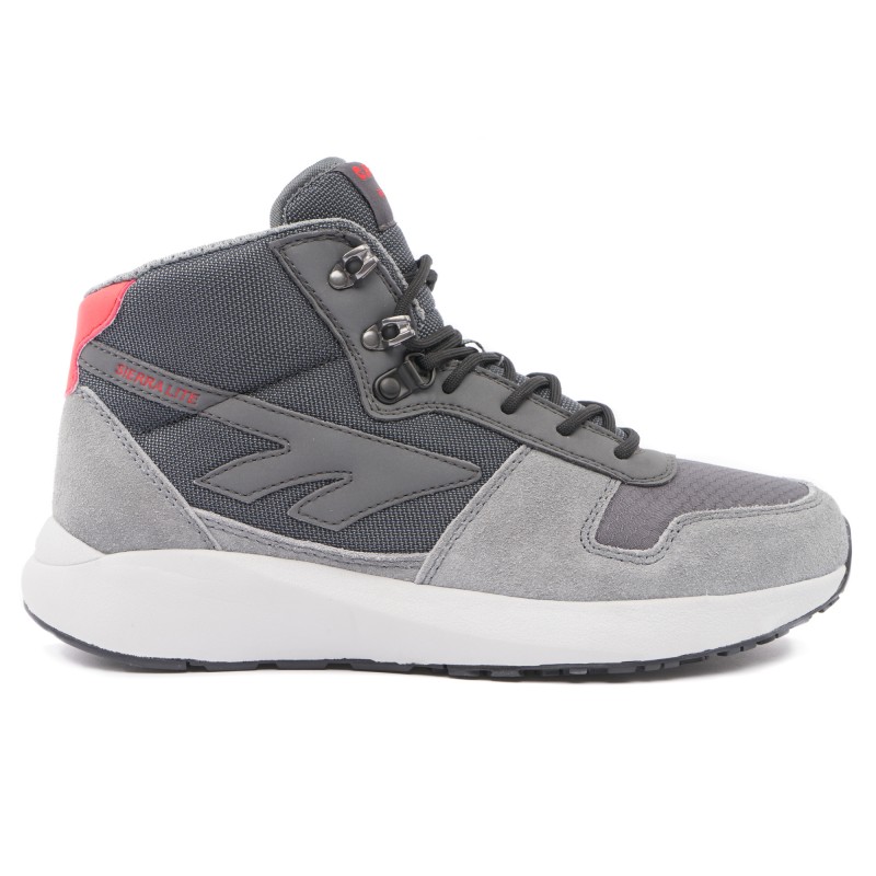 Hi-Tec Sierra Re-Flex Mid Trainers Shoes حذاء سيرا ريفليكس ميد من هاي-تيك لون رمادي