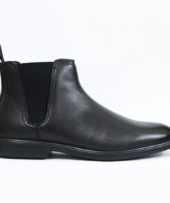 Hush Puppies Men's Casual Leather Shoes - كندرة هاش بابيز رسمية جلد ساق طويل للرجال لون أسود