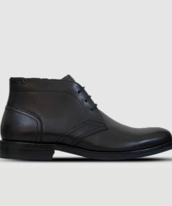 Hush Puppies Leather Casual Boot جلد أسود