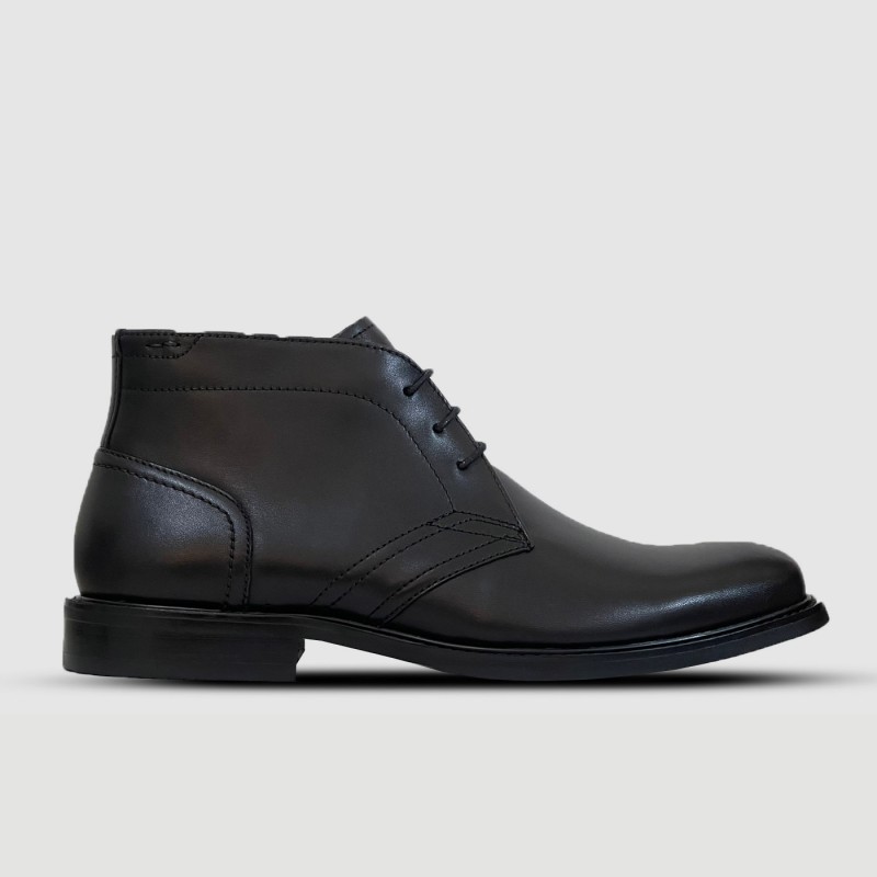Hush Puppies Leather Casual Boot جلد أسود