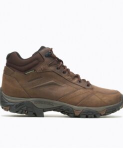 Merrell Men's Moab Adventure 3 Mid WP Shoes - حذاء ميريل مواب أدفنتشر 3 ميد ووتر بروف للرجال لون بني
