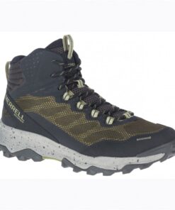 Merrell Men's Speed Strike Mid Hiker Waterproof Shoes - حذاء ميريل سبيد سترايك ميد ووتر بروف للرجال لون زيتي
