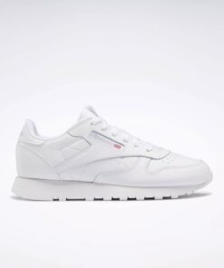 Reebok Classic Leather Shoes - Grade School- حذاء ريبوك كلاسيك ليذر للجنسين لون ابيض