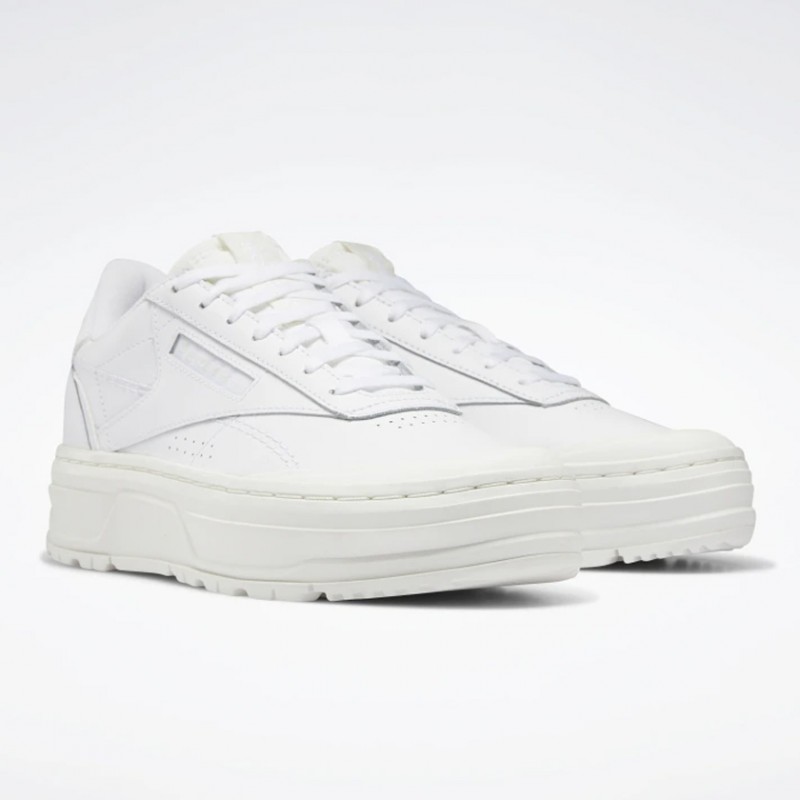 Reebok Women's Club C Double Geo Shoes- حذاء ريبوك كلو سي دبل جيو للنساء لون أبيض