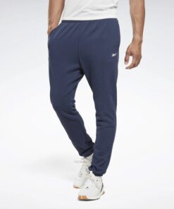 Reebok Men Training French Terry Joggers- بنطلون ريبوك ترينينغ تيري للرجال لون أزرق
