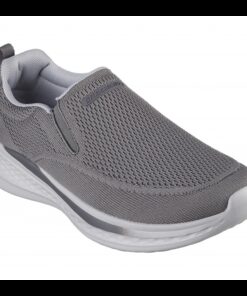 Skechers Men's Relaxed Fit: Slade - Royce Shoes - حذاء سكيتشرز ريلاكس فيت: سلاد للرجال لون رمادي ونعل أبيض