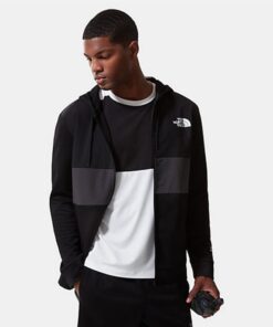 The North Face Men's Mountain Athletics Overlay Jacket -  جاكيت ذا نورث فيس مونتين اثليتيك اوفرلي للرجال لون أسود ورمادي
