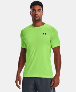 Under Armour Men's HeatGear Fitted Short Sleeve T-Shirt - تيشيرت أندر آرمر هيت-جير ارمر فيتد بأكمام قصيرة للرجال لون أخضر