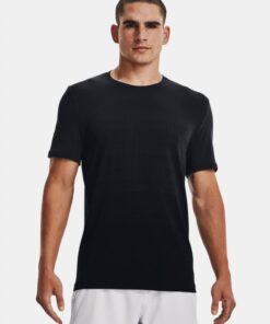 Under Armour Men's Seamless Lux Short Sleeve T-Shirt - تيشيرت أندر آرمر سيملس لوكس بأكمام قصيرة للرجال لون أسود