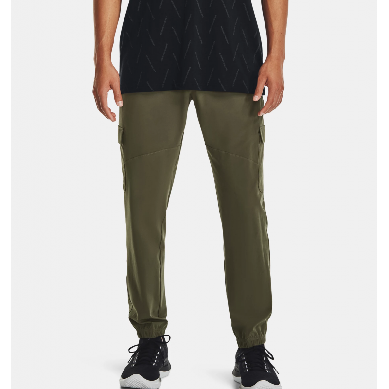 Under Armour Mens' Stretch Woven Cargo Pants بنطال اندر ارمور ستريتش ووفن كارجو للرجاال لون زيتي