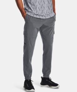 Under Armour StretchWovenCargoPants بنطال اندر ارمور ستريتش ووفن كارجو للرجاال لون رمادي غامق