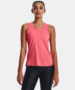 Under Armour Women's Iso-Chill Laser Tank - تيشيرت تانك أندر آرمر ايسو-تشل ليزر بلا أكمام للنساء لون زهري