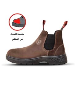 بسطار العمل شبابي مصنوع من الجلد الصناعي الكموش المقاوم للصدمات بمقدمة عظم