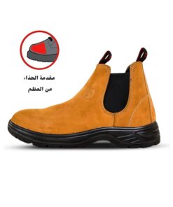 بسطار العمل شبابي مصنوع من الجلد الصناعي الكموش المقاوم للصدمات بمقدمة عظم