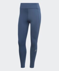 بنطال ضيق رياضي من اديداس للنساء لون أزرق Own The Run 7/8 Running Tights