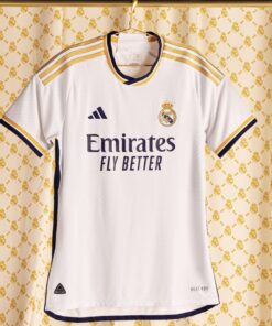 تيشيرت اديداس ريال مدريد الرسمي للرجال لون أبيض-adidas Men's Soccer Real Madrid 23/24 Home Authentic Jersey - White