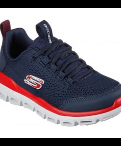 حذاء سكيتشرز جلايد ستيب للأطفال لون كحلي وأبيض- Skechers Glide Step Low Top Shoes