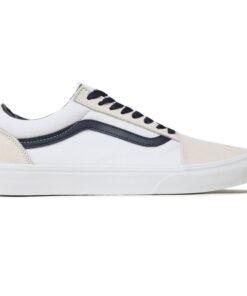 حذاء فانز اولد سكول للجنسين لون أبيض وكحلي- Vans Unisex' Old Skool Vans Club Shoes