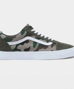 حذاء فانز اولد سكول للرجال لون جيشي- Vans Mens' Old Skool Shoes