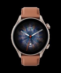 ساعة ذكية جي تي آر 3 برو من أمازفت للرجال لون بني - Amazfit GTR 3 Pro Smart Watch GPS A2040 46mm Brown Leather