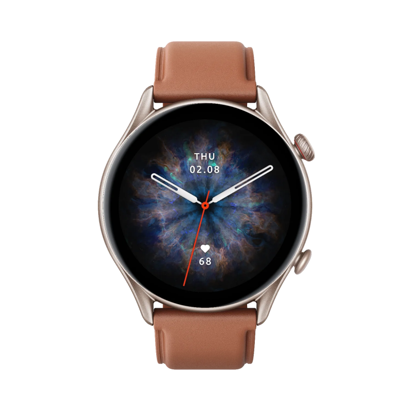 ساعة ذكية جي تي آر 3 برو من أمازفت للرجال لون بني - Amazfit GTR 3 Pro Smart Watch GPS A2040 46mm Brown Leather