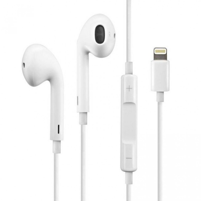 EarPods with Lightning Connector (Copy One)- سماعات اذن سلكية ايربودز مع موصل لايتنينج لون أبيض