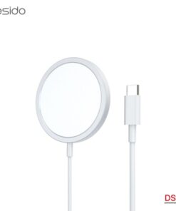 شاحن لاسلكي لأجهزة آبل مغ سيف 15 وات من ياسيدو لون أبيض-Yesido DS10 Magsafe Charger Compatible 5W / 7.5W / 10W 15W