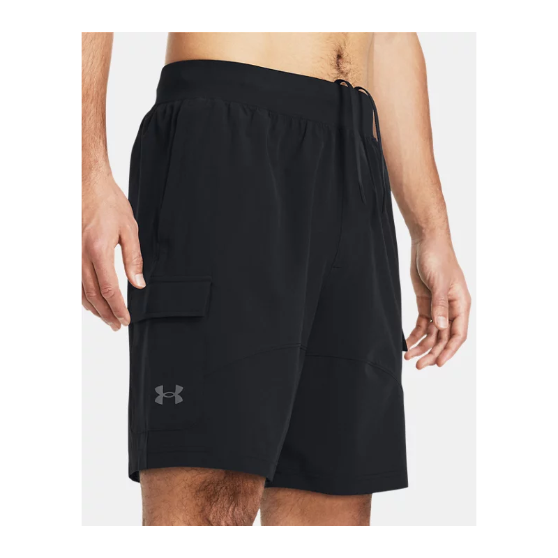 شورت اندر ارمور ستريش ويفن كارجو للرجال لون اسود-Under Armour Men's UA Stretch Woven Cargo Shorts
