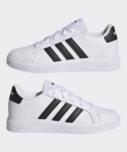 adidas Kids' Lifestyle Grand Court 2.0 Shoes- حذاء اديداس جراند كورت 2.0 للجنسين لون أبيض