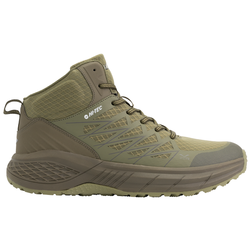 Hi-Tec Mens Trail Walking Shoes - حذاء هاي تك تريل للرجال لون زيتي
