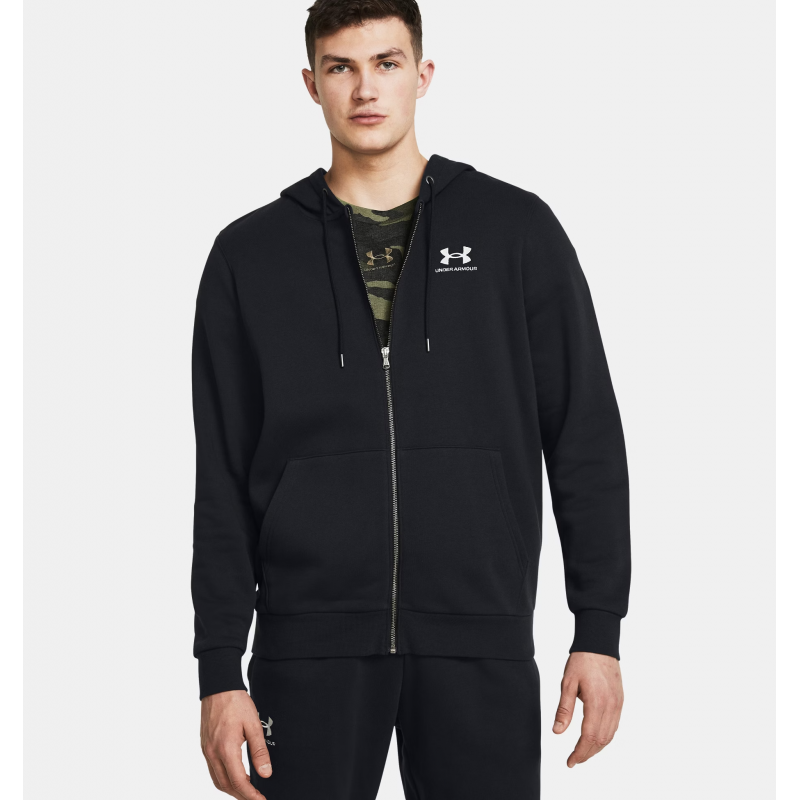 Under Armour Men's UA Icon Fleece Full-Zip Hoodie- جاكيت اندر ارمور ايكون فليس فل زيب للرجال لون كحلي