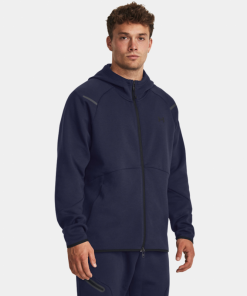 Under Armour Men's UA Unstoppable Fleece Full-Zip-تيشيرت اندر ارمور انستوبابل فليس بسحاب كامل للرجال لون كحلي