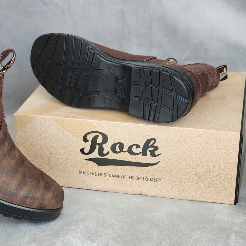 حذاء روك بسطار بدون أربطة موشح للرجال لون بني - Men’s Rock Shoes RX 555 B Camel