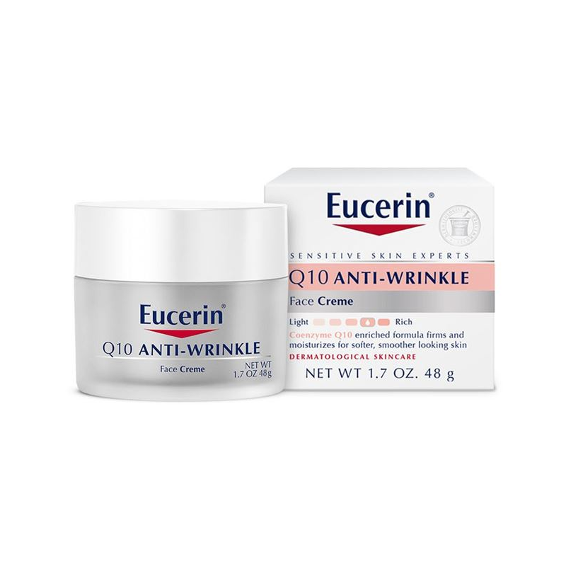كريم الوجه بتركيبة Q10 المضاد للتجاعيد من يوسيرين حجم 48 غم -Q10 Revitalize Daily Cream By Eucerin 48g