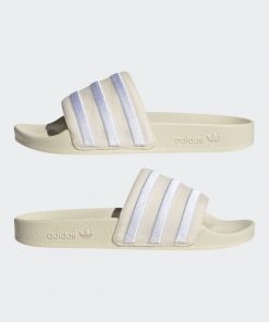 adidas Womens' Adilette Slides - White