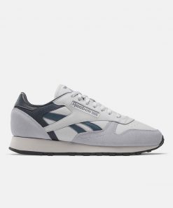 Reebok Men's Classic Leather Shoes- حذاء ريبوك كلاسيك ليذر لون رمادي