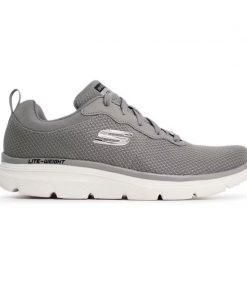 Skechers Men's Burns 2.0 Dorlus Shoes - حذاء سكيتشرز برنز 2.0 للرجال لون رمادي ونعل أبيض