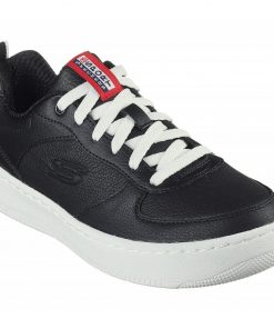 Skechers Women's Sport Court 92 Shoes - حذاء سكيتشرز كورت 92 للنساء لون أسود ونعل أبيض