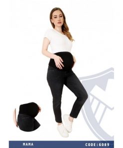 بنطال جينز حمل للنساء لون أسود