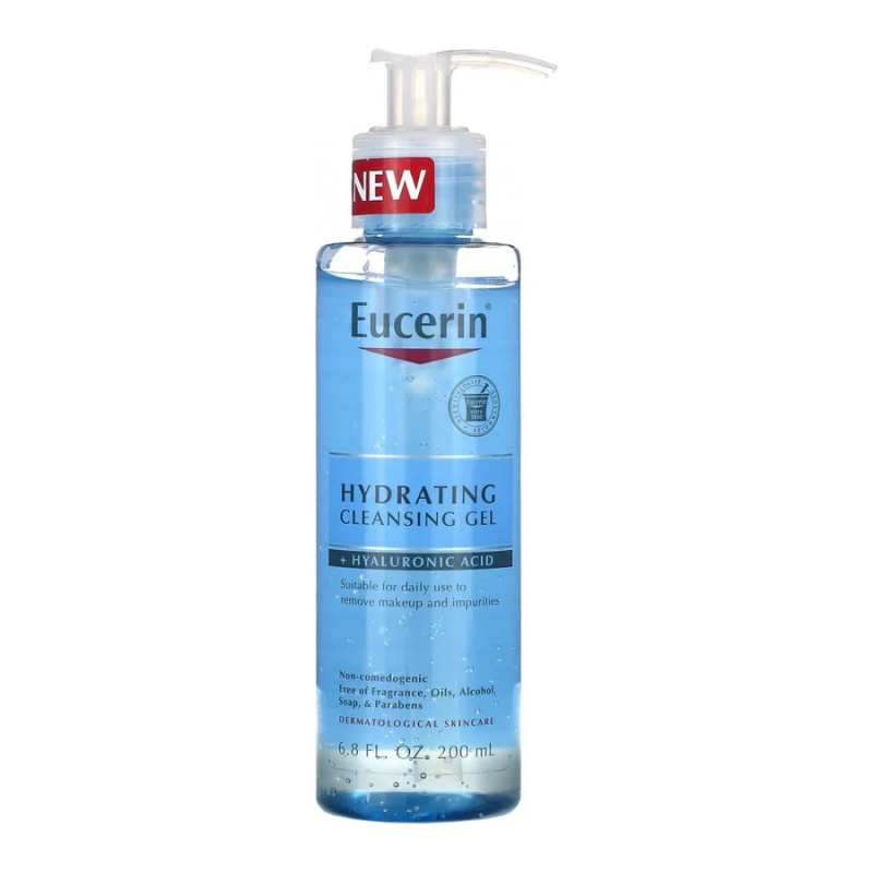 جل التنظيف المرطب مع حمض الهيالورونيك من يوسيرين حجم 200 مل -Hydrating Cleansing Gel By Eucerin 200 ML