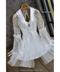 طقم بيبي دول عرايسي لون أبيض One Size