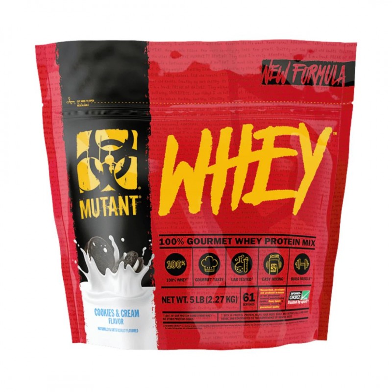 Mutant Whey Protein Powder 2.27kg (61 Servings) Cookies & Cream Flavor