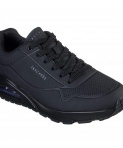 حذاء سكيتشرز أونو – ستاند اون اير للرجال لون أسود ونعل أسود - Skechers Men's Uno - Stand on Air Shoes