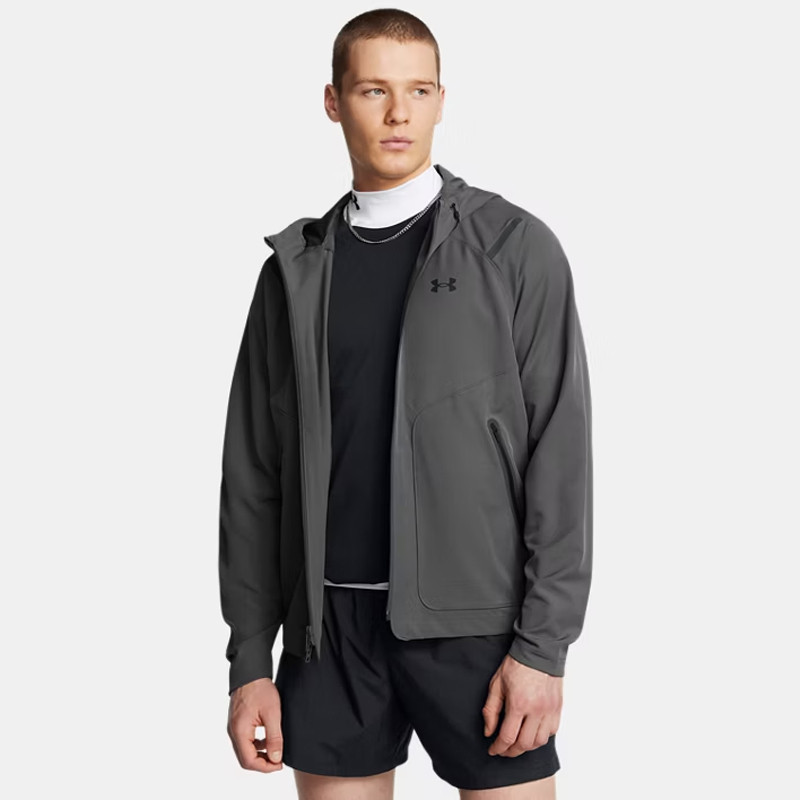 Under Armour Men's Unstoppable Jacket-جاكيت اندر ارمور أنستوببل ليفت تشيست للرجال لون رمادي