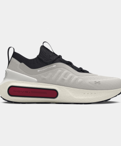 Under Under Men's UA Phantom 4 Shoes- حذاء اندر ارمور فانتوم 4 للرجال لون رمادي ونعل أبيض
